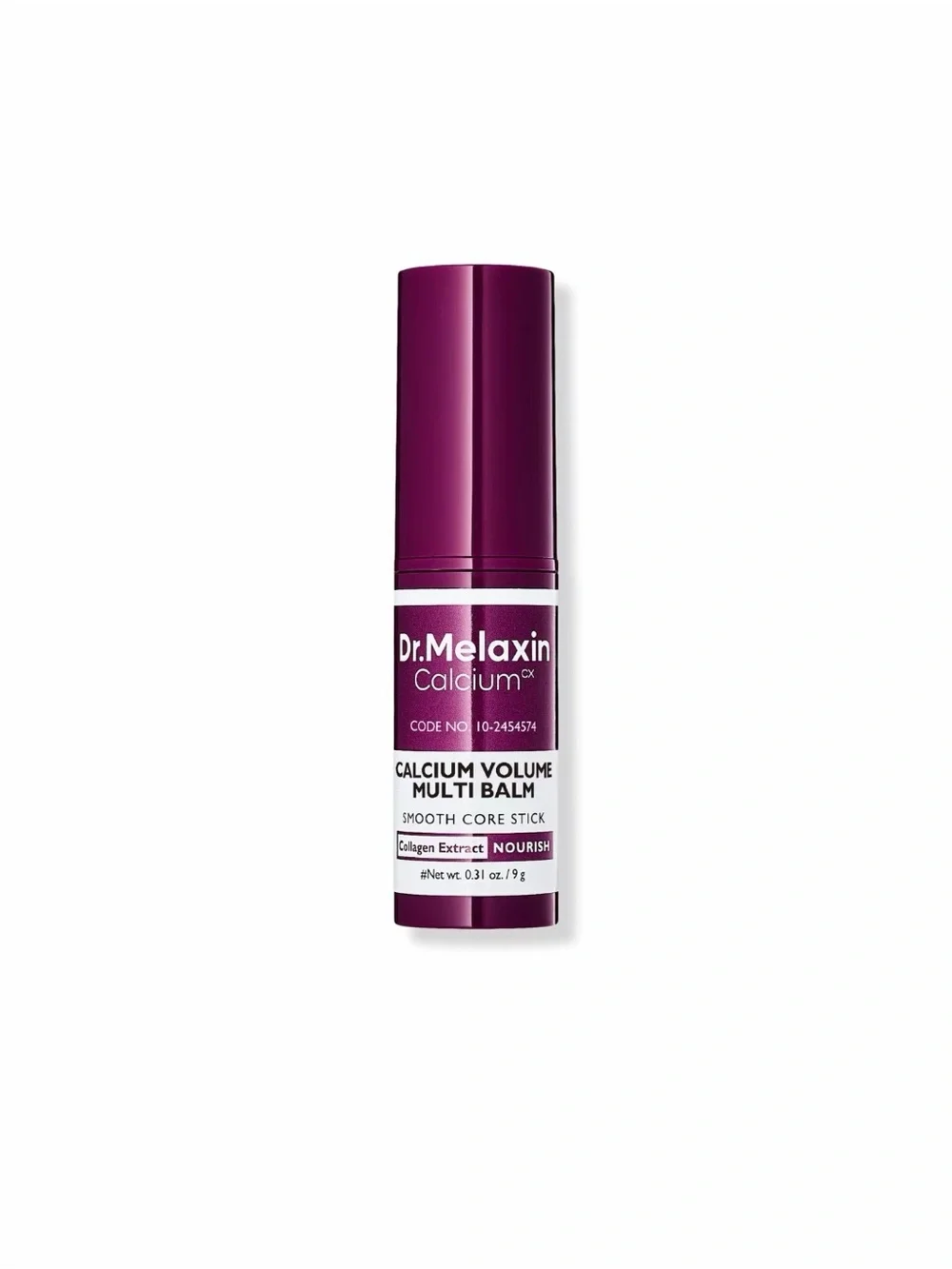 Dr. Melaxin Calcium EX Volume Glow Smooth Core Stick - Plum Packaging
